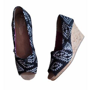 [Toms] Black Wedges 10